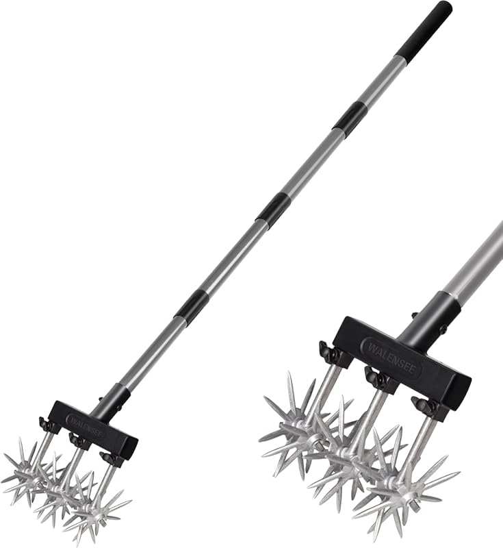 Walensee Rotary Cultivator – Adjustable Hand Tiller with Rustproof Alu
