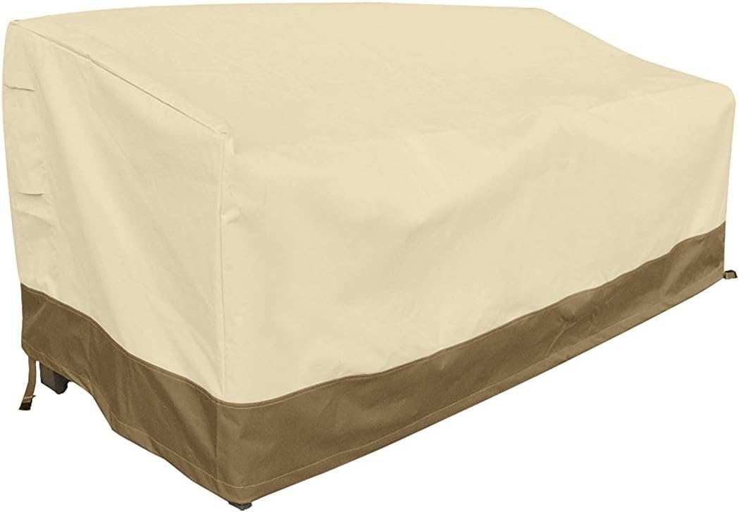 Heavy Duty 100% Waterproof 3-Seater Patio Sofa Cover with Air Vent, Be