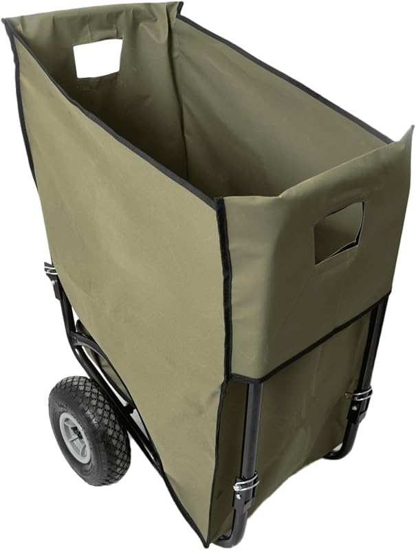 Lehman's Foldable Wheelbarrow Firewood Cart for Yard Cleanup and Log T