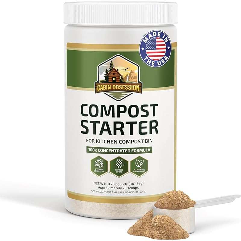 Compost Starter 100x Concentrated: All Natural, Odor-Free Accelerator 