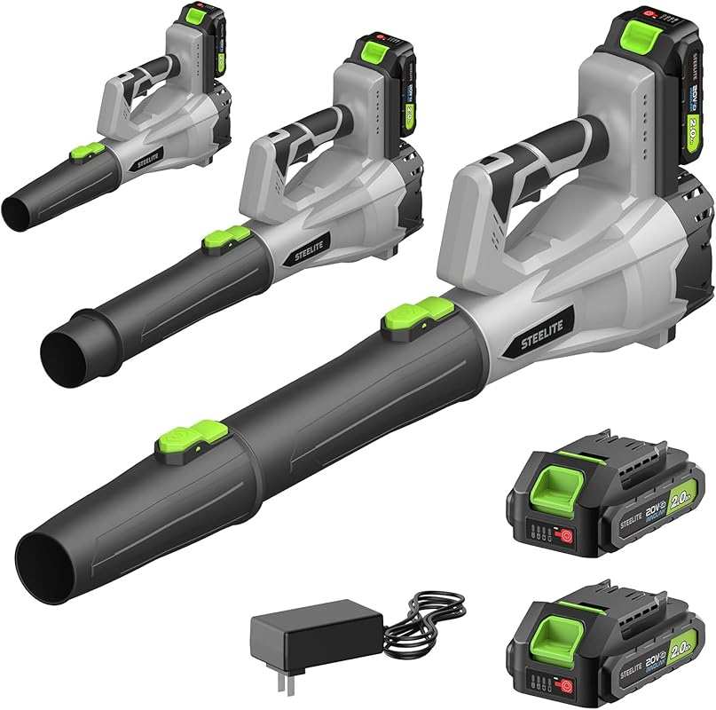 STEELITE 21V Cordless Leaf Blower: 150 MPH 600 CFM High-Performance Electric Blower for Lawn & Patio