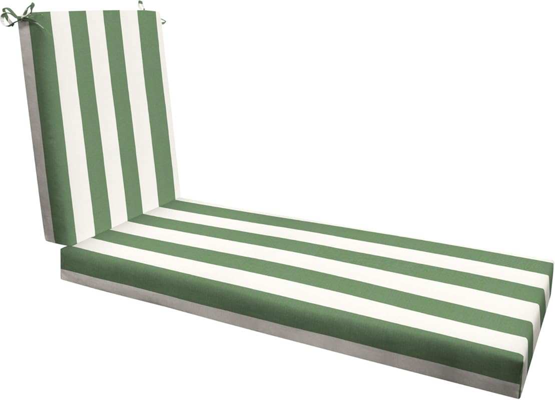 Honeycomb Outdoor Chaise Lounge Cushion with Removable Cover, Cabana S