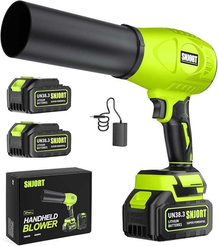 Cordless Leaf Blower with Battery & Charger, 980,000 RPM, Extended Noz