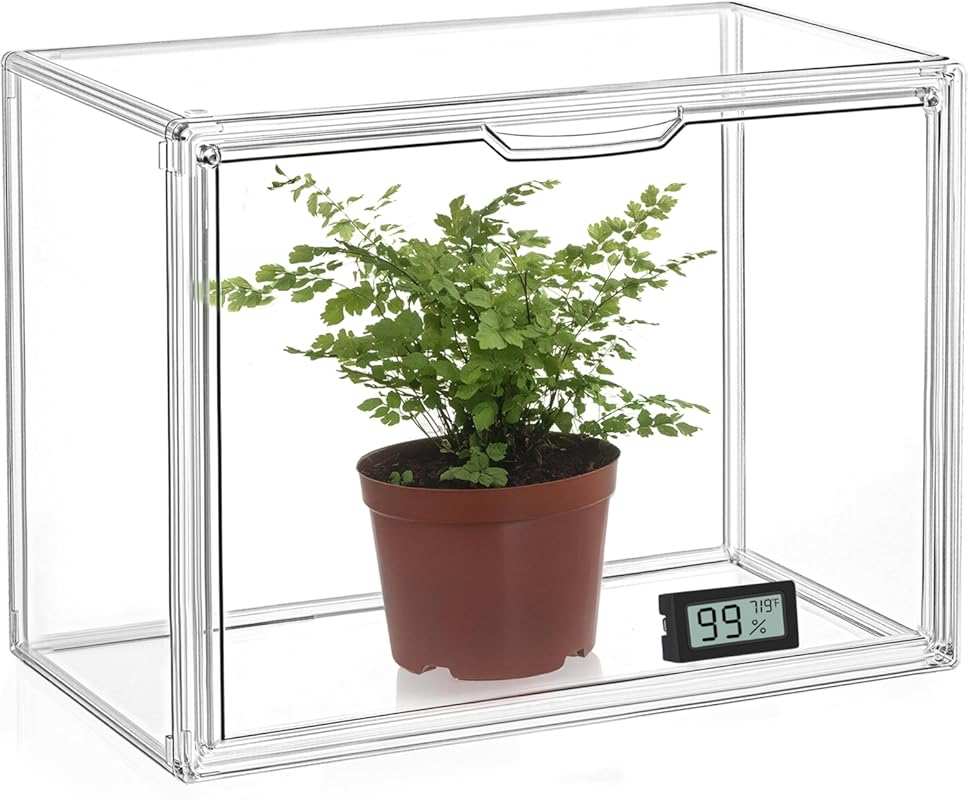 HBlife Mini Greenhouse: Clear Stackable Tabletop Greenhouse with Magne