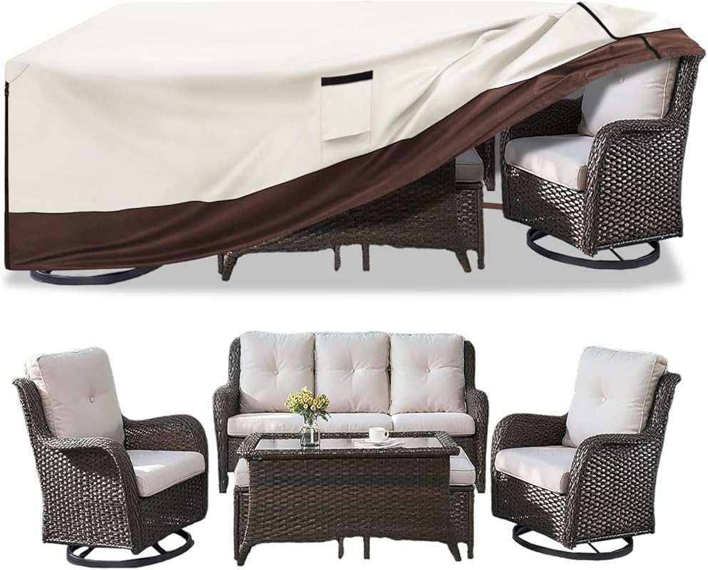 Waterproof 600D Oxford Patio Furniture Cover for 5-Piece Outdoor Sets,