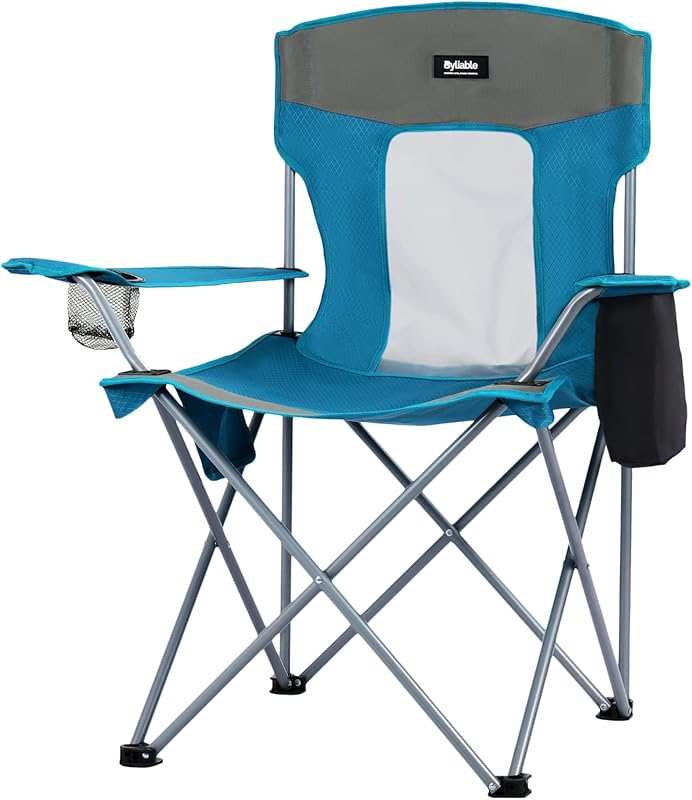 Portable Camping Folding Chair with Cup Holder & Cooler Pouch, Lightwe