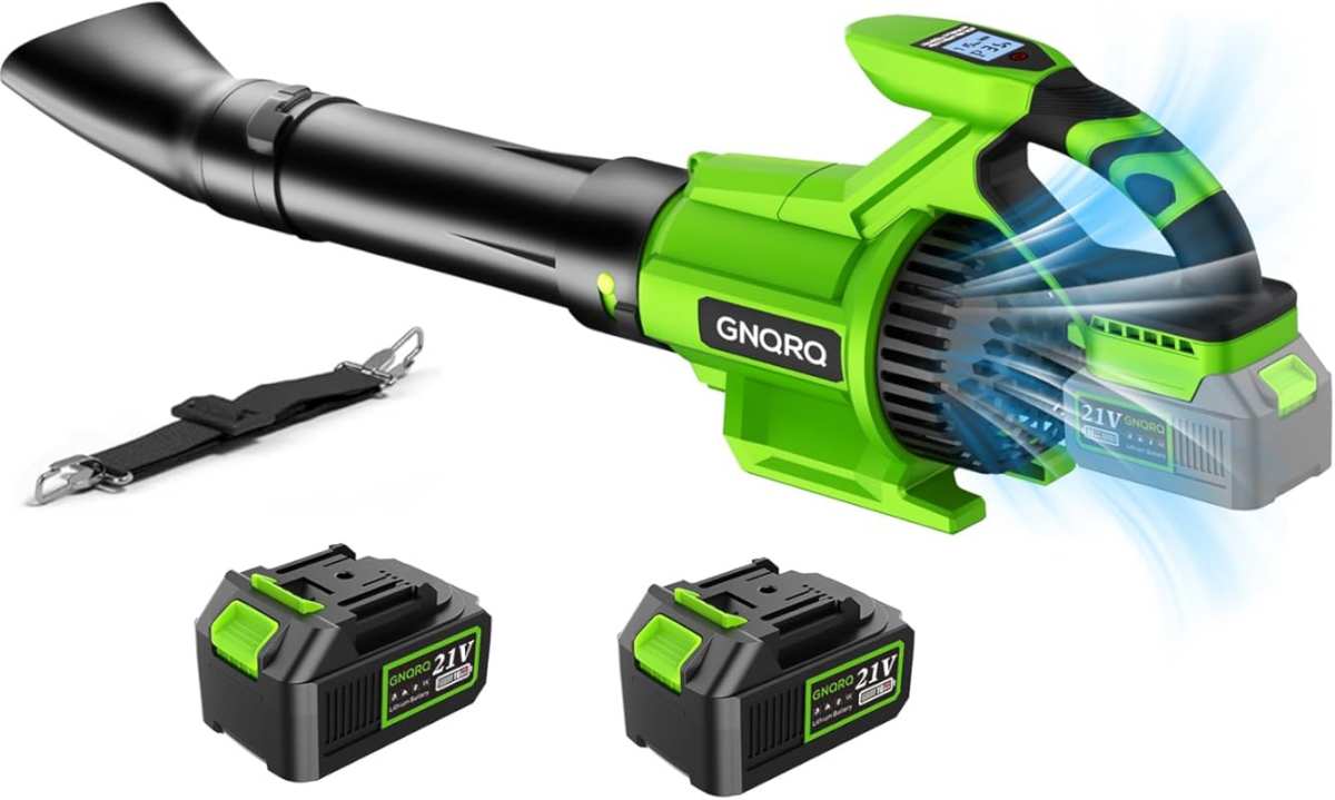 21V Cordless Electric Leaf Blower: 715 CFM, 180 MPH, Brushless, 3 Spee