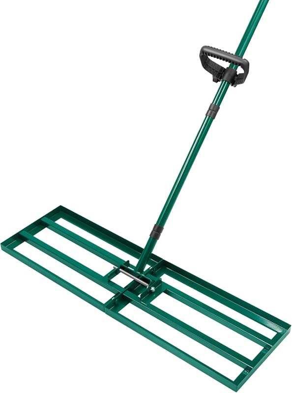 Adjustable Handle Lawn Leveling Rake 30x10