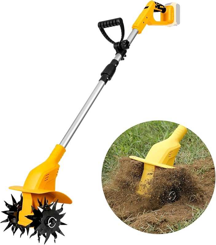 Dewalt 20V Cordless Tiller, 300W Brushless Motor, 8