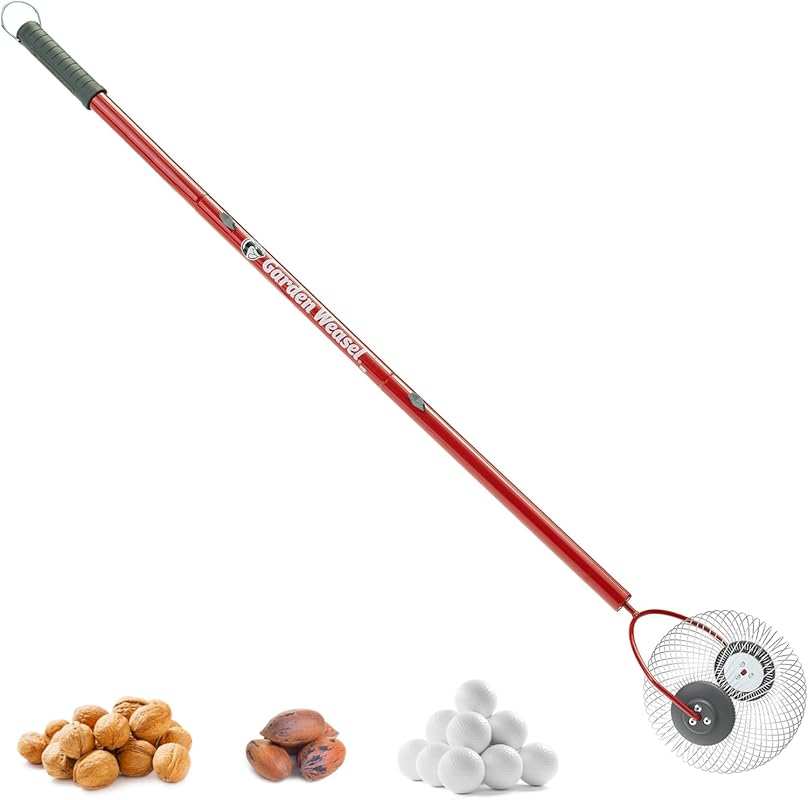 GARDEN WEASEL Nut Gatherer Roller: Medium yard picker upper for pecans
