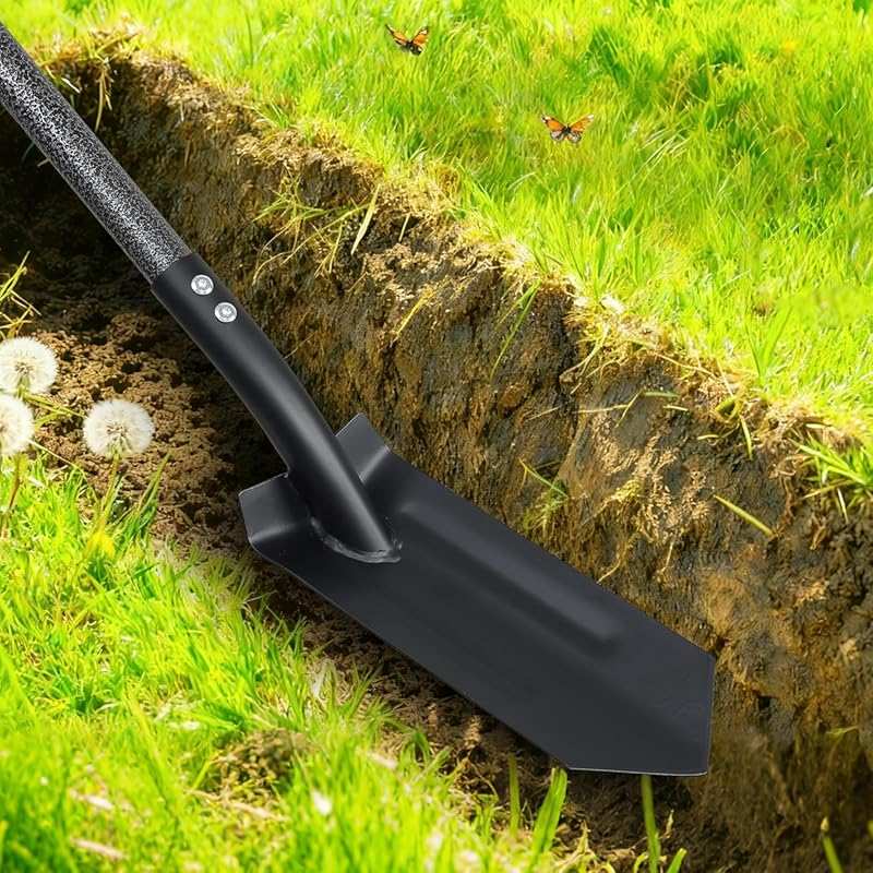 60-Inch Adjustable Trench Shovel – 4-Inch V-Shape Narrow Spade