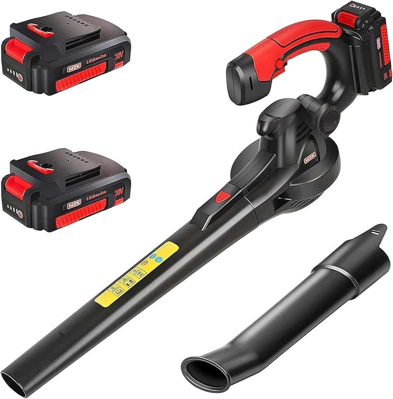 MZK LF40D13 20V Cordless Leaf Blower with 2 Batteries & Charger for La