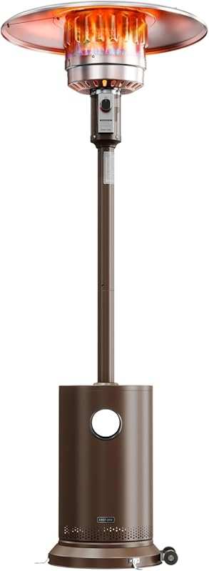 EAST OAK 50,000 BTU One-Hand Ignition Propane Patio Heater, Enhanced B