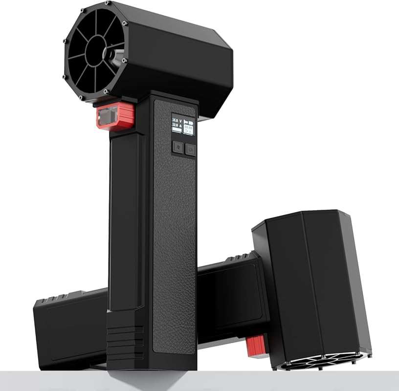 Oversize Turbo Dryer Blower: 750W cordless blower for car drying, pati