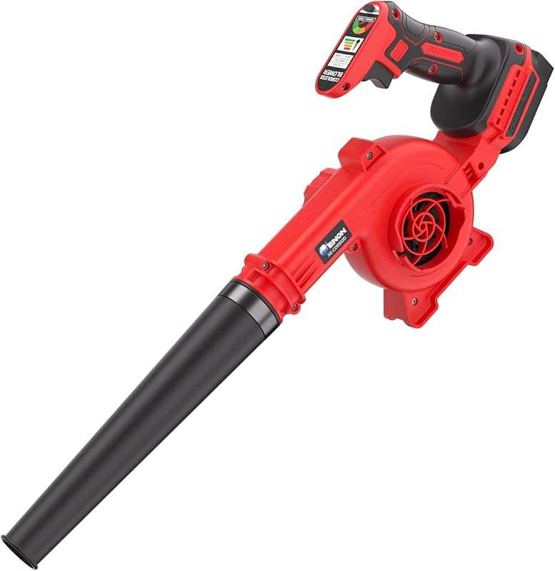 20V Cordless Electric Leaf Blower: 4-Speed, Lightweight Tool for Yard 