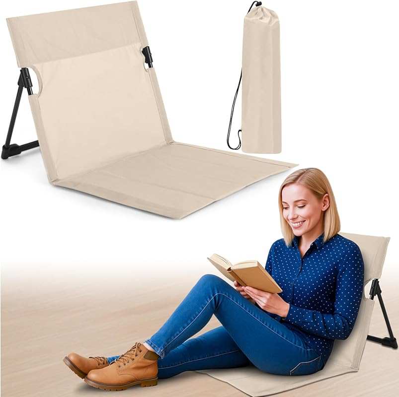 Jetec Foldable Floor Backrest Chair: Portable, Lightweight Lazy Seat w