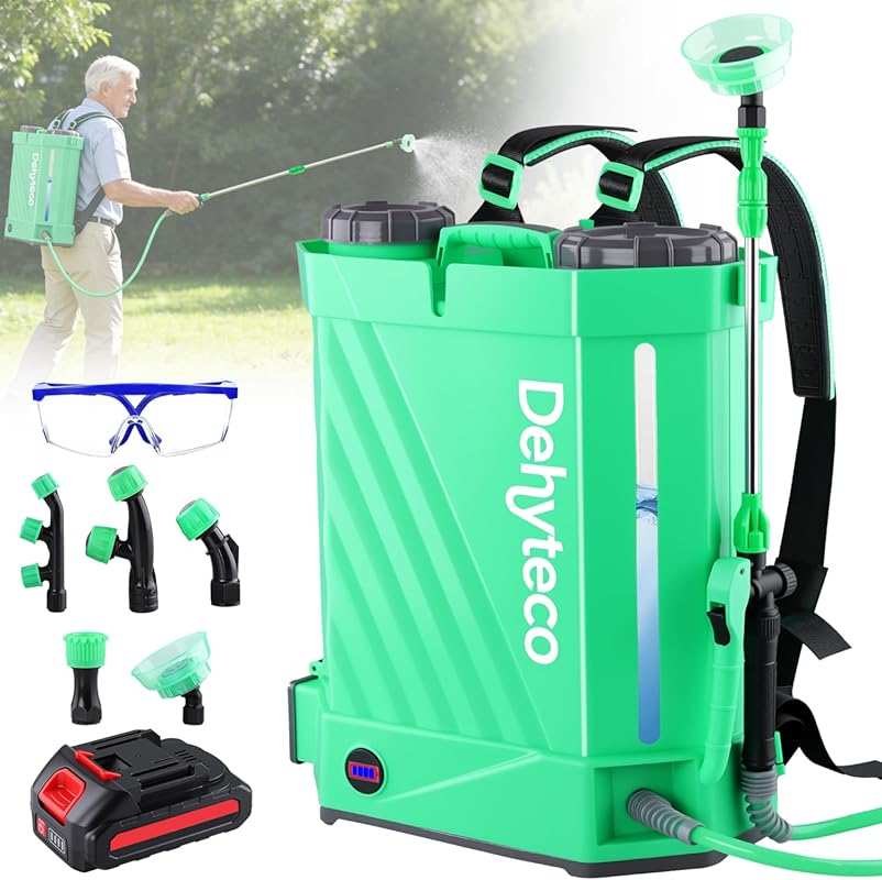 4.2 Gal Battery Backpack Sprayer with Mixer, Upgraded Comfort & Adjust