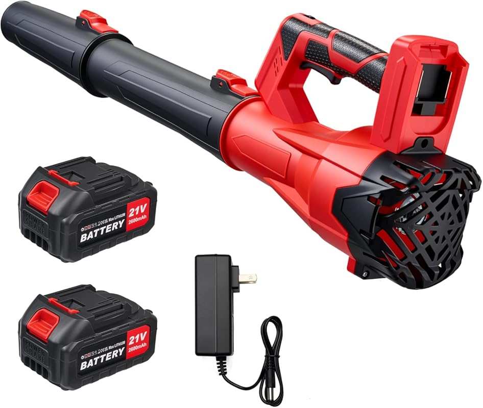 21V Cordless Leaf Blower with 6-Speed Modes, 200 MPH High-Velocity Ele