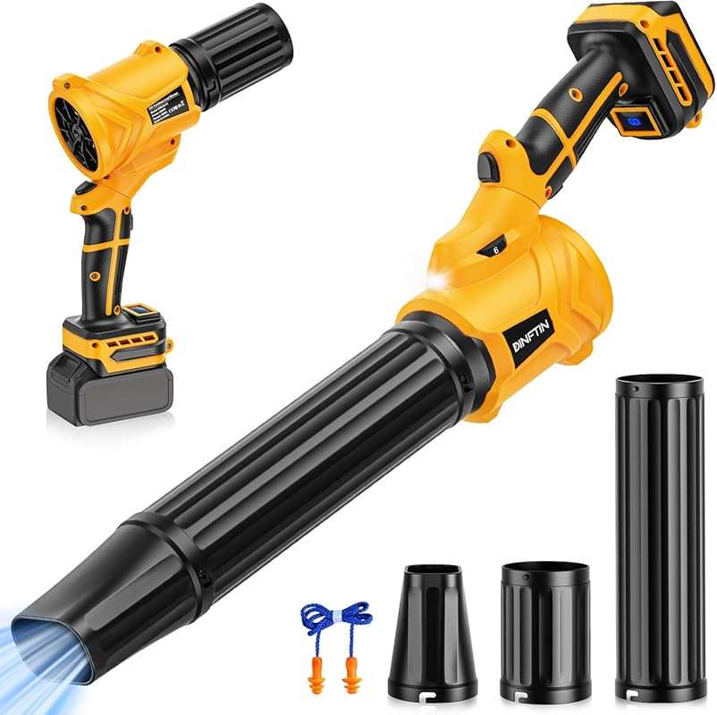 Rotatable Cordless Leaf Blower for DeWalt 20V, 90 MPH 6-Speed Handheld