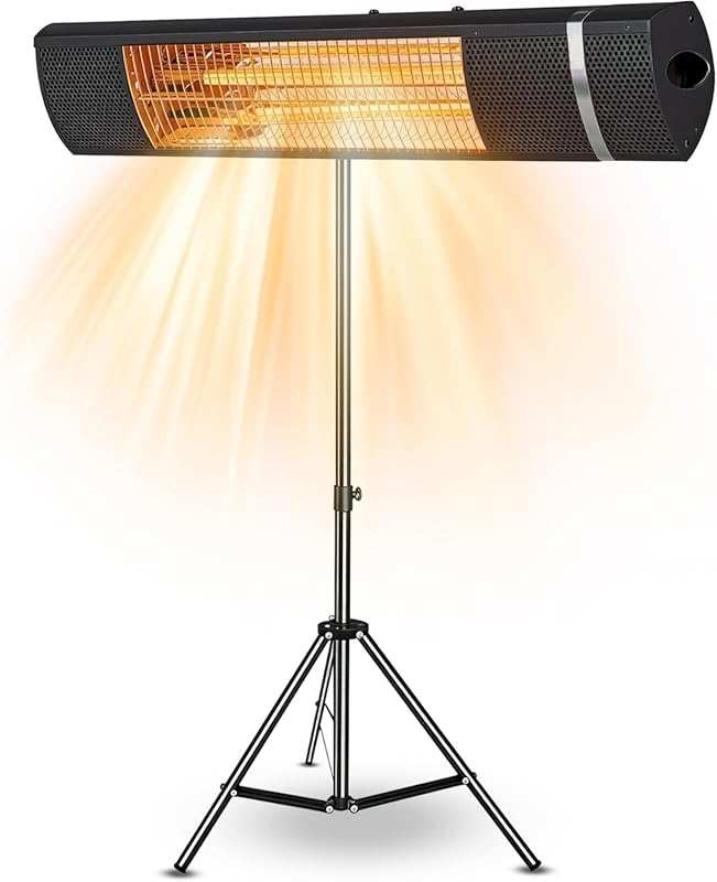 Outdoor Carbon Fiber Infrared Patio Heater 800/1300/1500W, IP65 Waterp