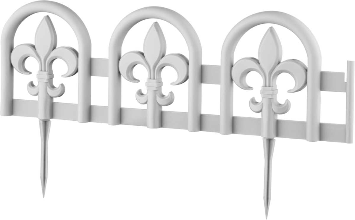 Evelyne Gray Garden Border Plastic Edging – Metal-Free Wrought Iron Lo