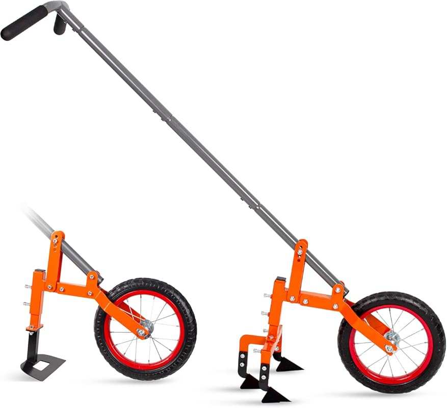 Walensee 2-in-1 Manual Wheel Hoe Cultivator with Adjustable Handle & D