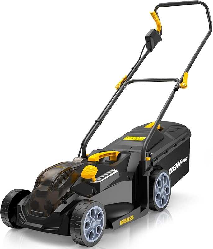 14-Inch Cordless Electric Lawn Mower for Small Yards, Brushless, 5-Pos