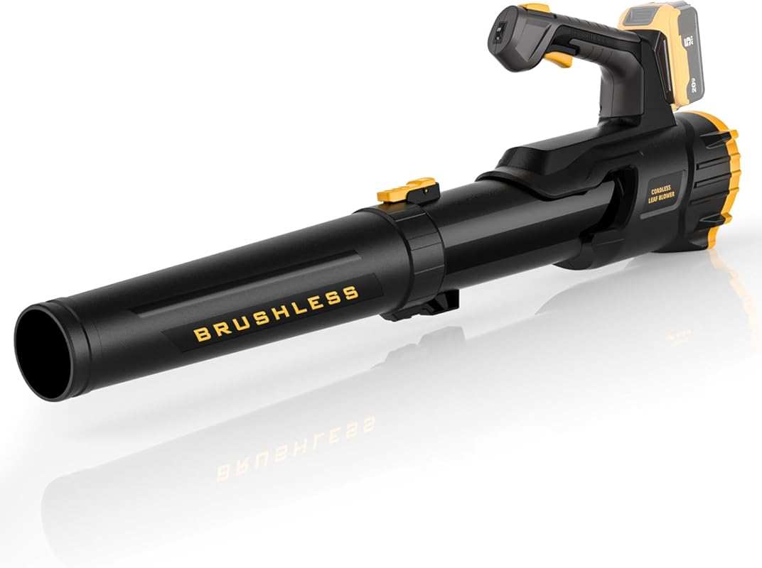 Brushless Cordless Leaf Blower for DeWalt 20V Battery, 500CFM, Variabl