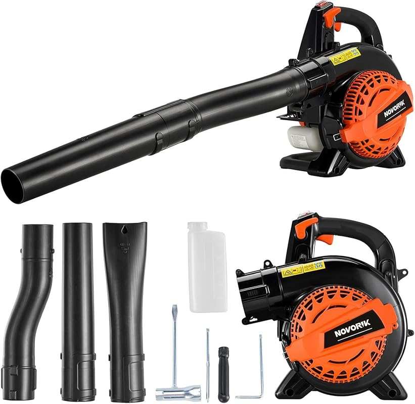 52cc Gas Backpack Leaf Blower, 2.1 HP Engine, 570 CFM, 250 MPH with Er
