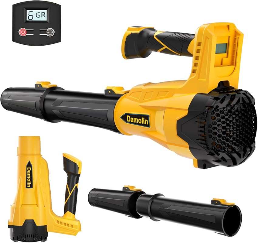 Compatible DEWALT 20V Max Leaf Blower: 580 CFM Brushless Motor, 6-Spee