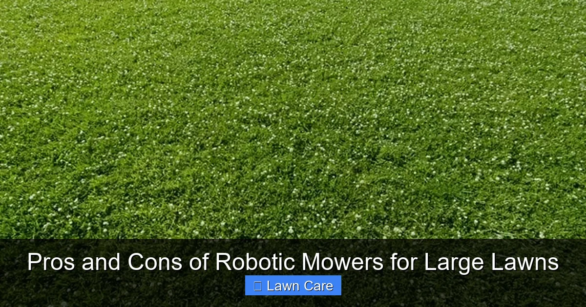 Pros and Cons of Robotic Mowers for Large Lawns
