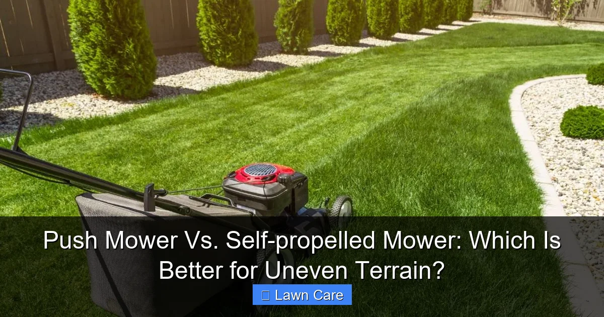 Push Mower Vs. Self-propelled Mower: Which Is Better for Uneven Terrain?