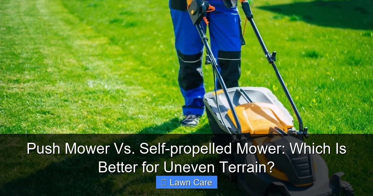 Push Mower Vs. Self-propelled Mower: Which Is Better for Uneven Terrain?