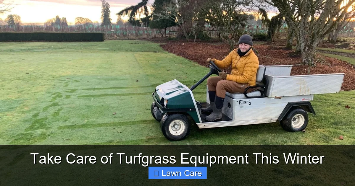 Take Care of Turfgrass Equipment This Winter
