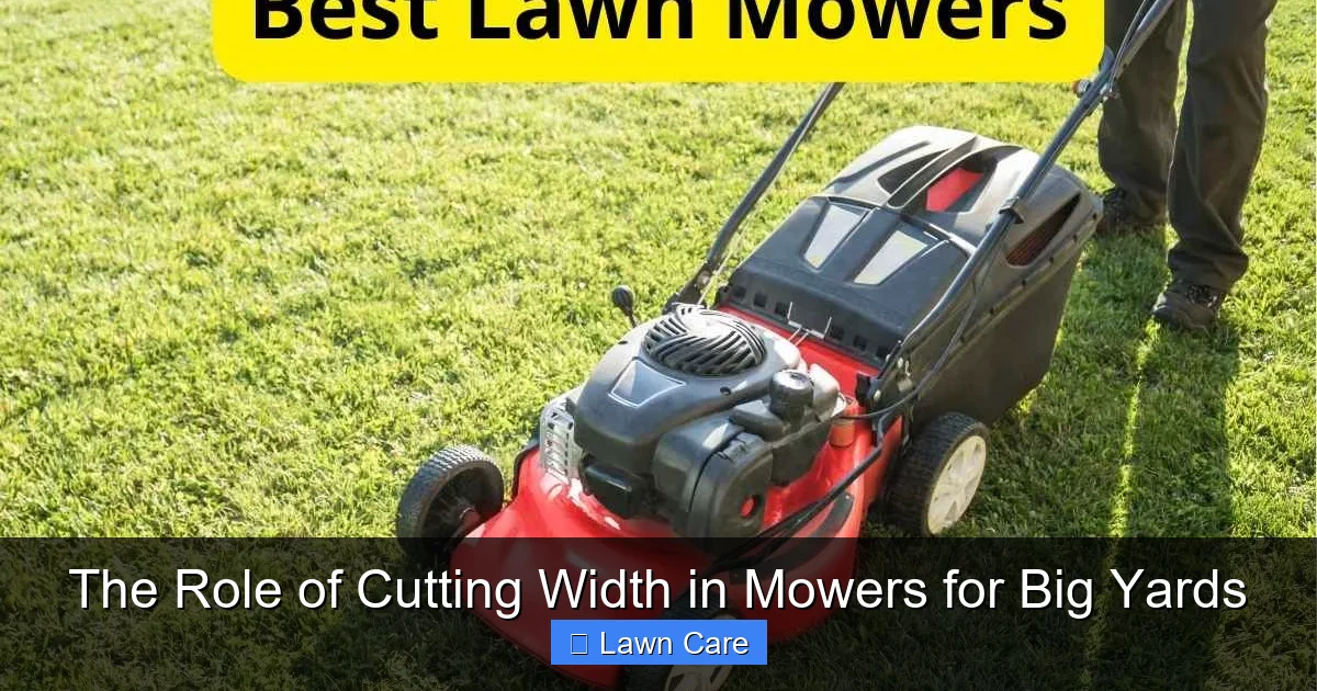 The Role of Cutting Width in Mowers for Big Yards