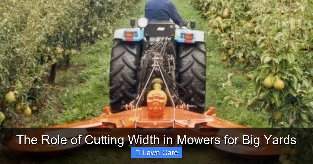 The Role of Cutting Width in Mowers for Big Yards