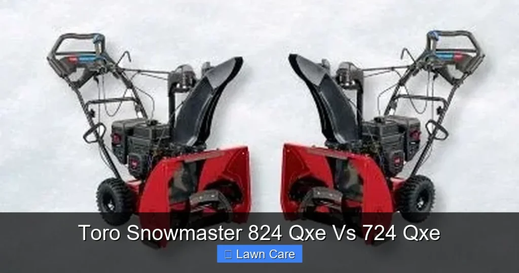 Toro Snowmaster 824 Qxe Vs 724 Qxe