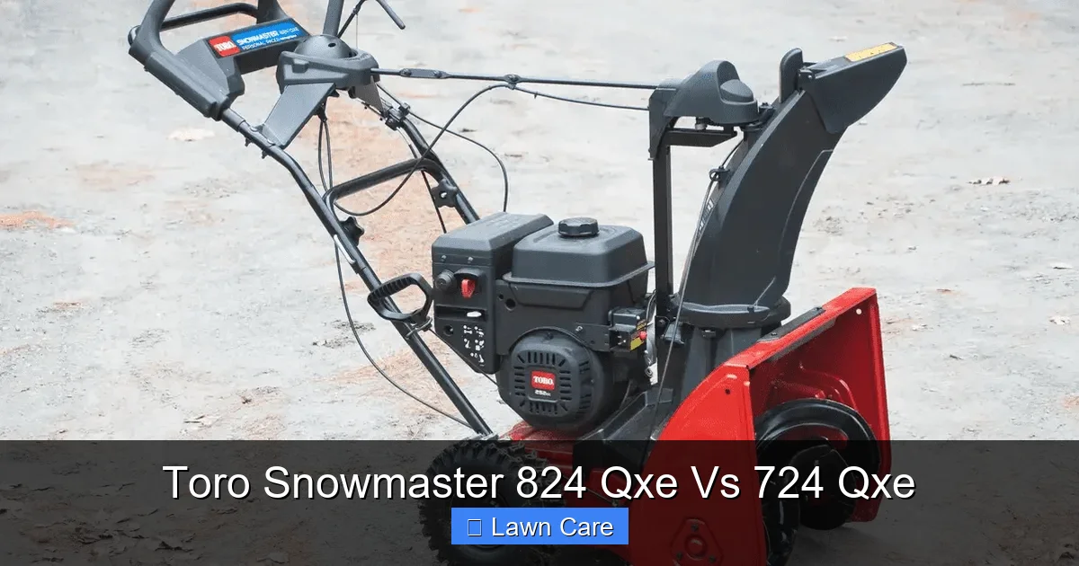 Toro Snowmaster 824 Qxe Vs 724 Qxe
