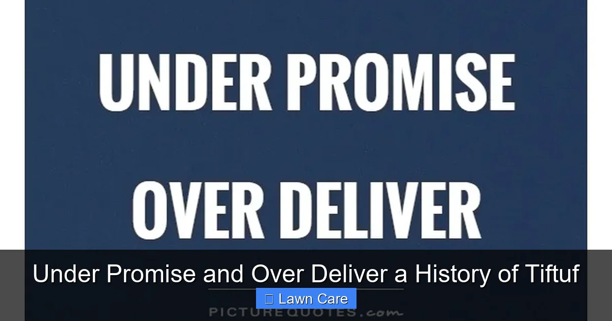Under Promise and Over Deliver a History of Tiftuf