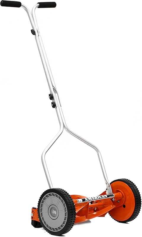 American Lawn Mower Company 14-Inch Red 4-Blade Push Reel Mower for Ef
