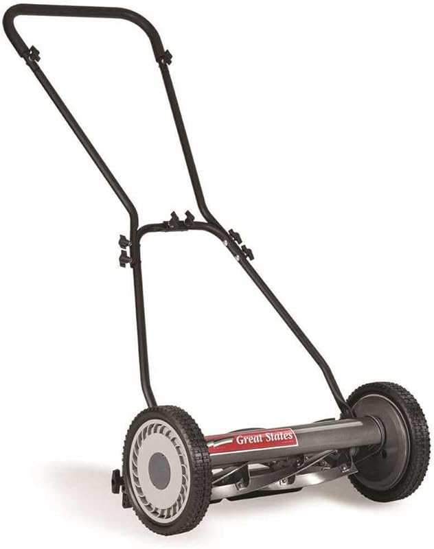 Great States 815-18 18-Inch 5-Blade Manual Push Reel Lawn Mower in Cla