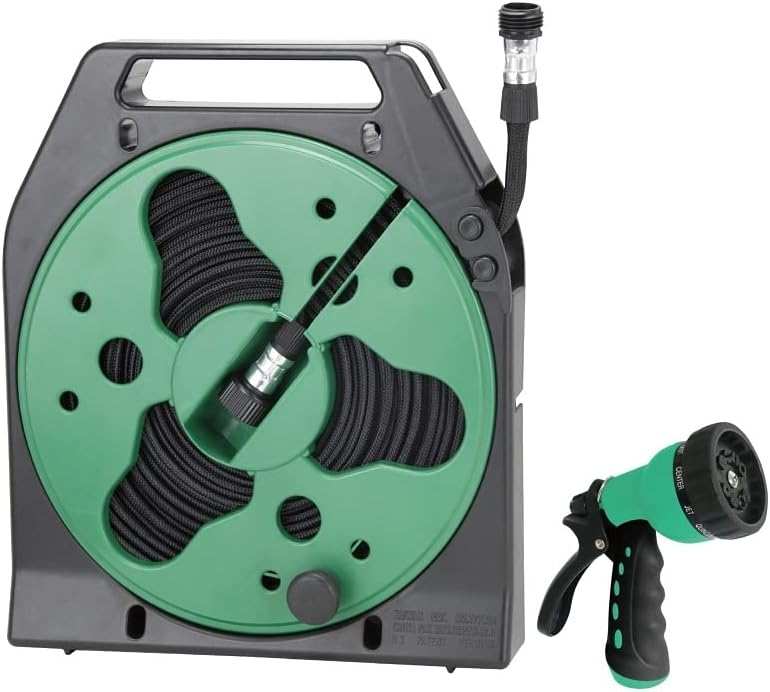 Mintcraft Flat Hose Reel with Nozzle, 50'