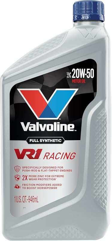 Valvoline VR1 Racing Synthetic SAE 20W-50 Motor Oil - 1 Quart for High