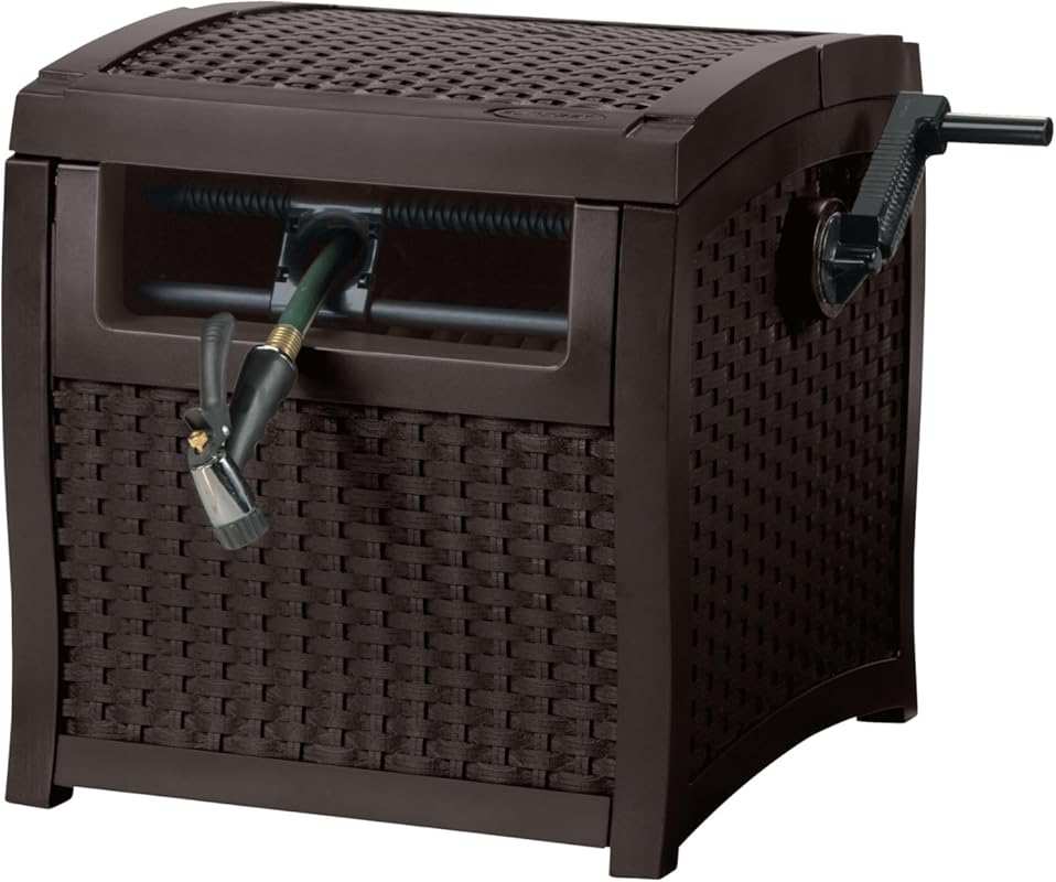 Suncast Smart Trak Hose Reel, 225' Water-Tight Resin Reel with Durable