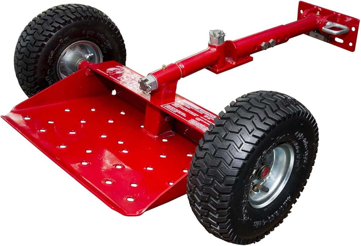 Jungle Jim's Red Jungle Wheels Sulky: Professional Lawn Mower Trailer 