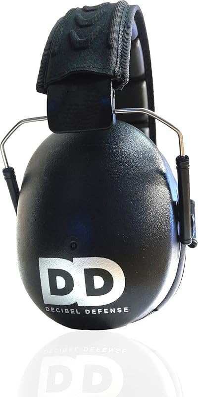 DECIBEL DEFENSE 37dB NRR Professional Safety Ear Muffs for Shooting & 