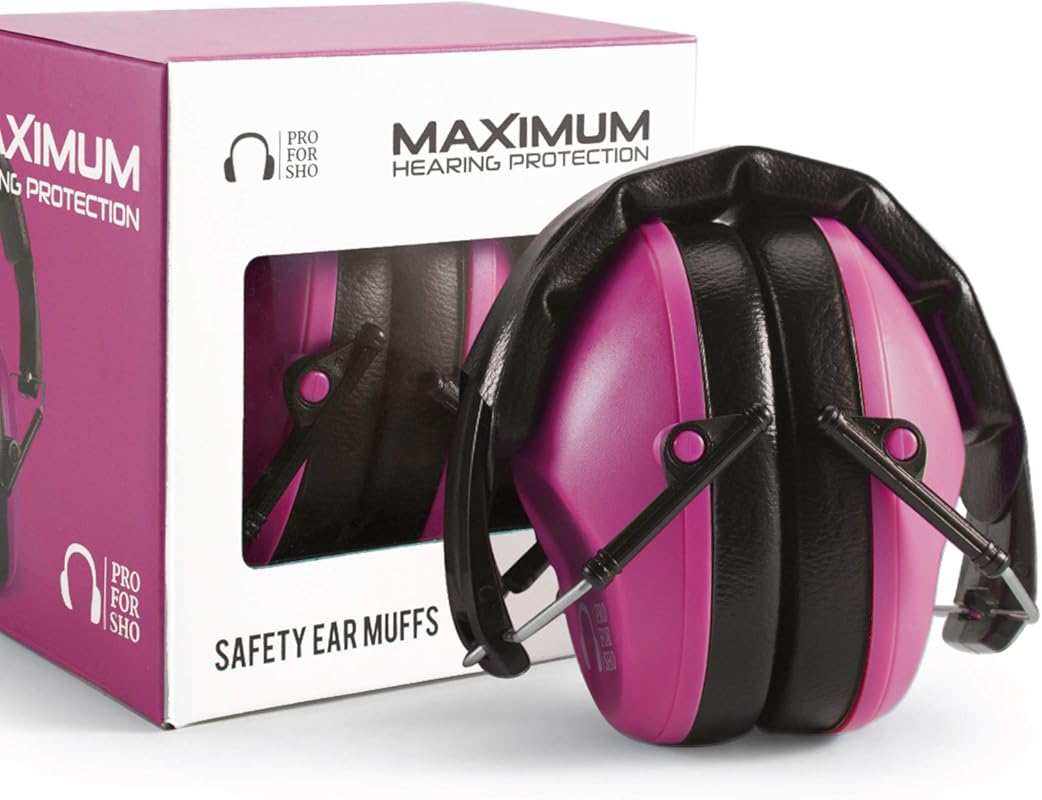 Pro For Sho 34dB NRR Hearing Protection Ear Muffs for Loud Events & Se