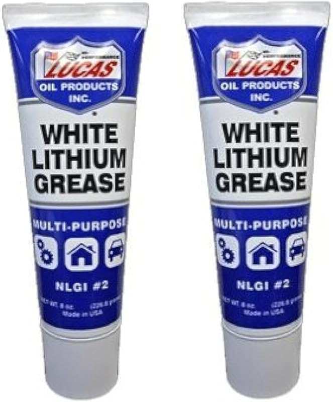 Lucas Oil White Lithium Grease: 8 oz Squeeze Tube, 2 Pack, for Rust Pr