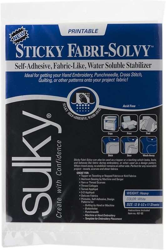 2-Pack 8.5x11-Inch Printable Sulky Paper for Easy Photo & Document Pri
