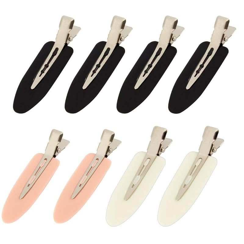 8Pcs No Bend No Crease Hair Clips for Styling, Sectioning, and Makeup 